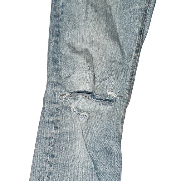 Acne Studios Skin 5 Skinny Jeans Womens Size 25/32 Light Blue Mid Vtg Distressed - Picture 2 of 7